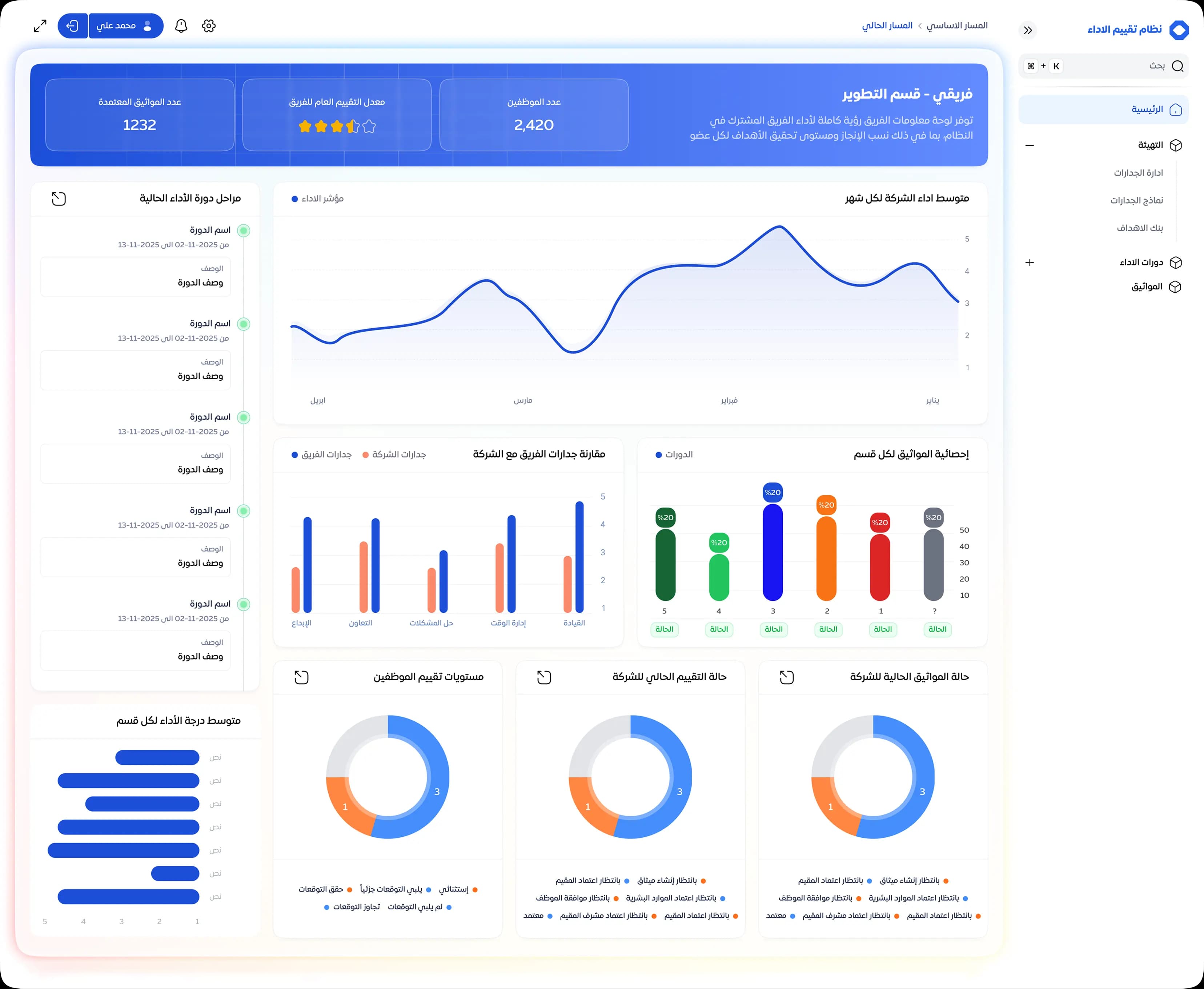 NexuPM product interface